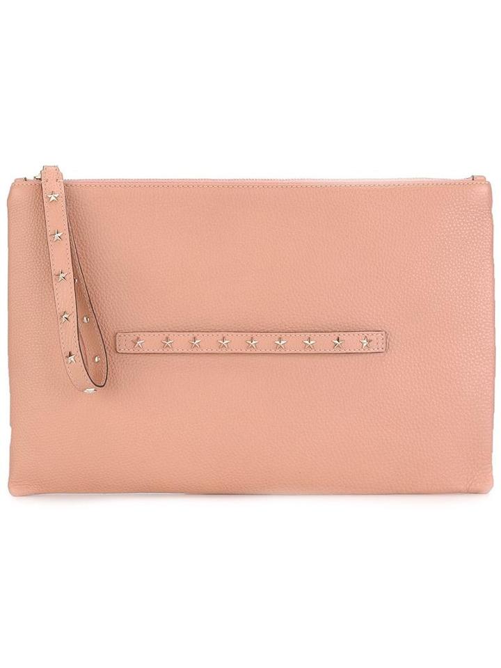 Red Valentino Star Studded Pouch, Women's, Pink/purple, Calf Leather