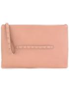Red Valentino Star Studded Pouch, Women's, Pink/purple, Calf Leather