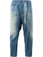 Maison Mihara Yasuhiro Drop Crotch Tapered Jeans, Men's, Size: 46, Blue, Cotton