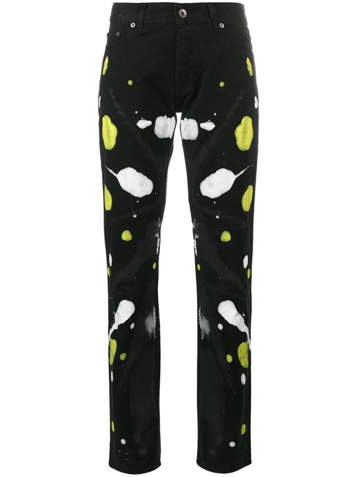Mirco Gaspari Black 501 Paint Splattered Jeans