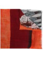 Faliero Sarti Multi-print Frayed Scarf - Yellow & Orange