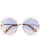 Chloé Eyewear Oversized Round Sunglasses - Metallic