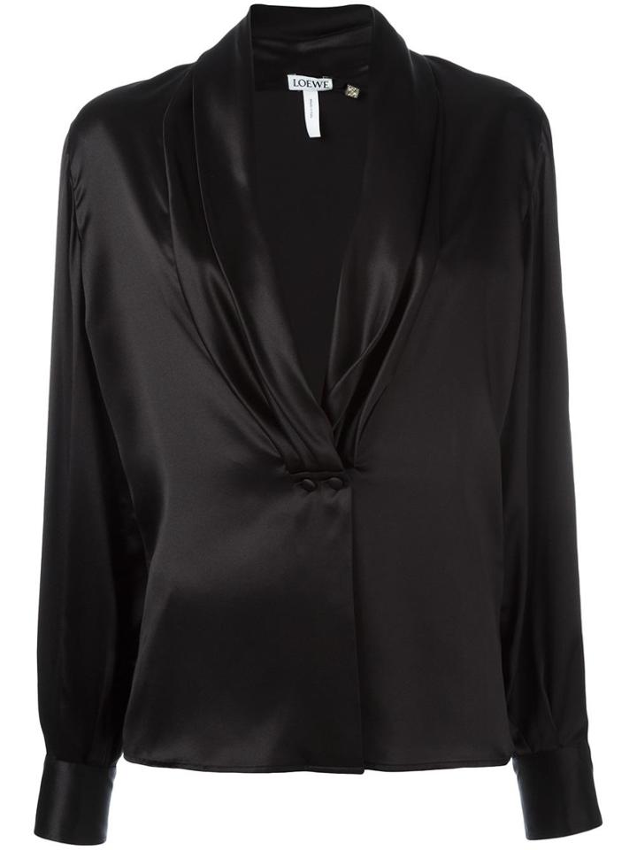 Loewe V-neck Blouse - Black
