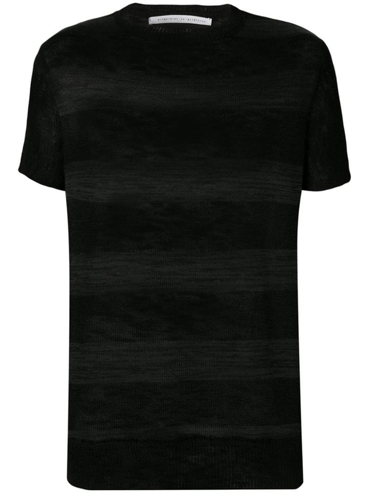 10sei0otto Two Tone Knitted Top - Black