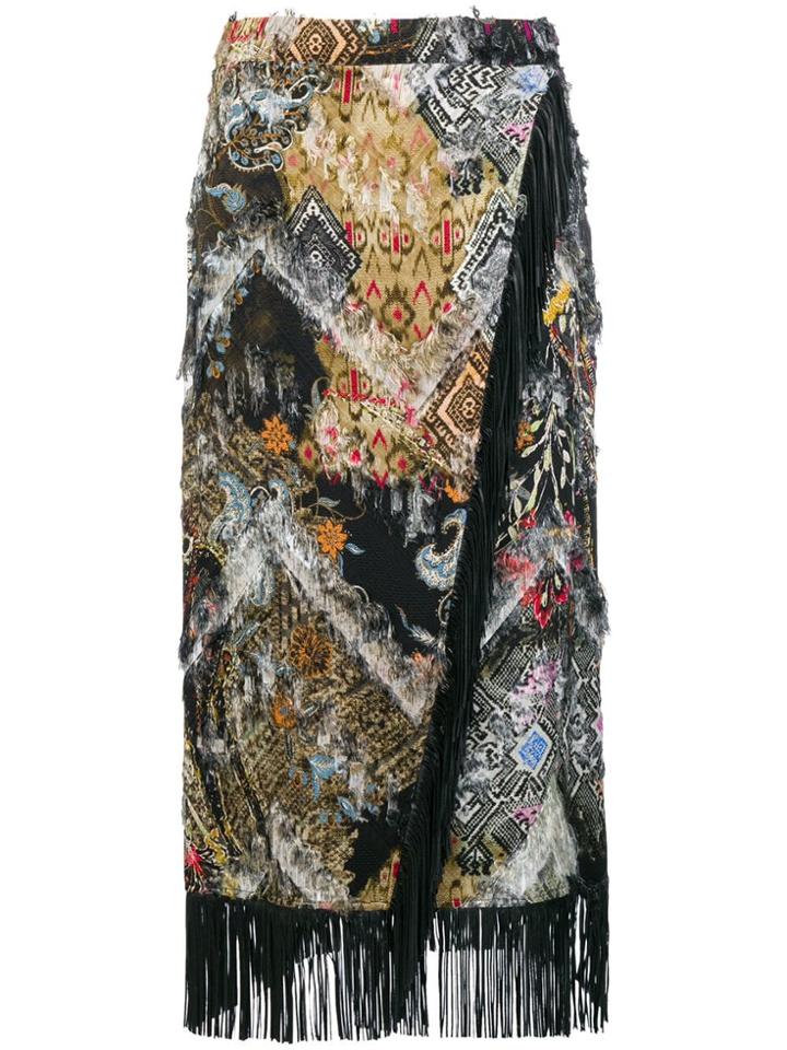 Etro Fringed Wrap Skirt - Neutrals