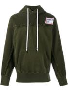 Liam Hodges Patchwork Hooded Sweatshirt, Men's, Size: Small, Green, Cotton