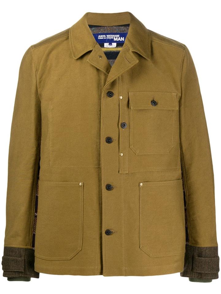Junya Watanabe Contrast Plaid Jacket - Green