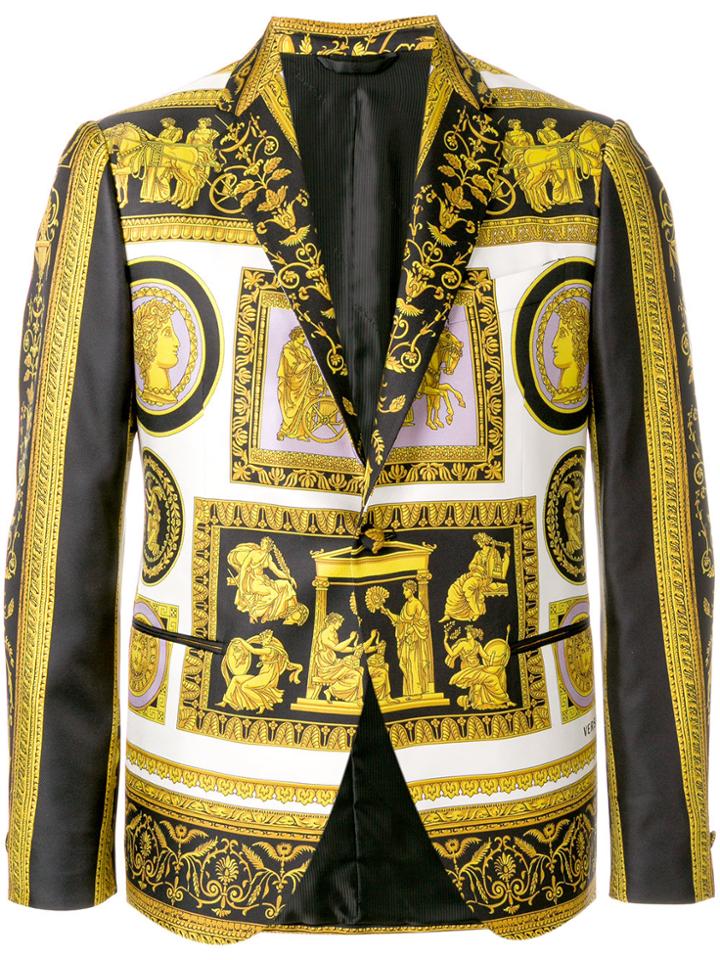Versace Baroque Print Blazer - Multicolour