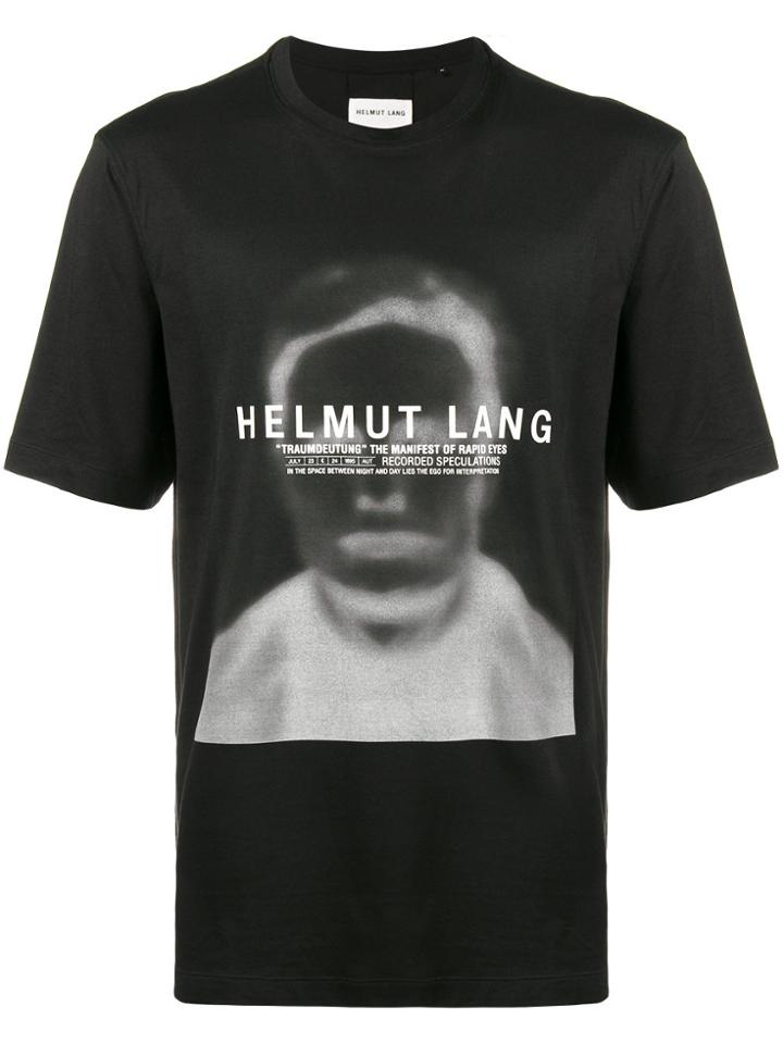 Helmut Lang Black Ghost Face T Shirt