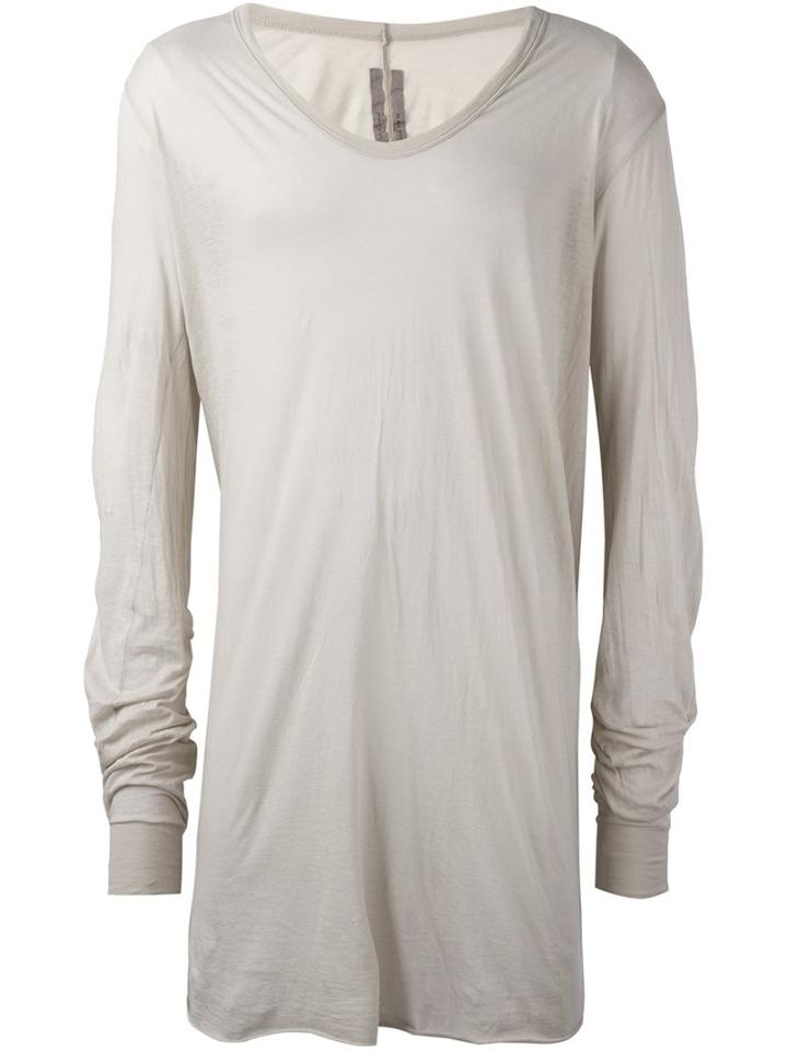 Rick Owens Long Length T-shirt, Men's, Size: Xs, Nude/neutrals, Cotton