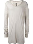 Rick Owens Long Length T-shirt, Men's, Size: Xs, Nude/neutrals, Cotton