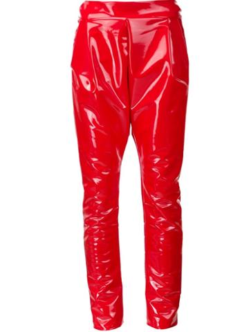 Les Animaux Vinyl Slim Fit Trousers