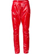 Les Animaux Vinyl Slim Fit Trousers