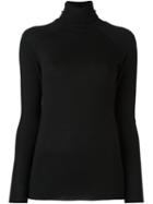 Haider Ackermann Turtle Neck Jumper, Women's, Size: Medium, Black, Nylon/rayon/angora/virgin Wool