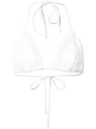 Jonathan Simkhai Lace Frill String Bikini Top - White