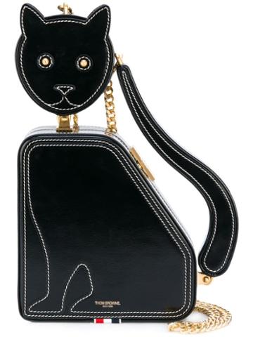 Thom Browne Cat Icon Calfskin Clutch Bag - Black
