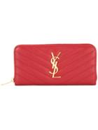 Saint Laurent Monogram Purse, Women's, Red, Leather