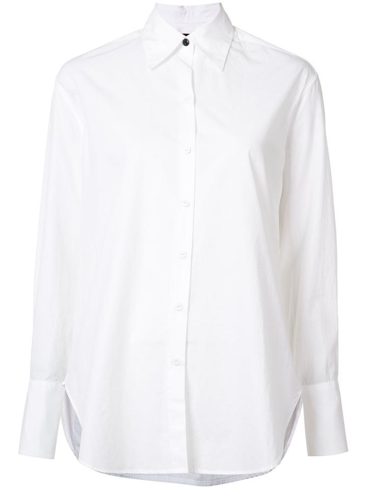 Rag & Bone Essex Poplin Shirt, Women's, Size: Small, White, Cotton/silk