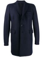 Harris Wharf London Single-breasted Mid-length Coat - Blue