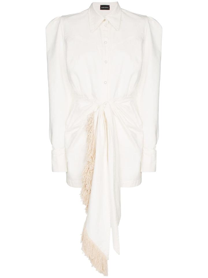 Magda Butrym Wicksville Denim Shirt-dress - White