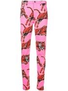 Gucci Tiger Print Skinny Jeans - Pink