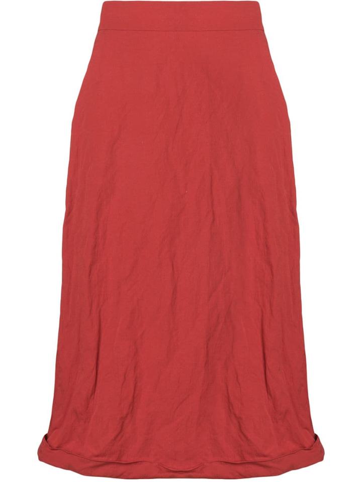 Ports 1961 Crinkled Midi Skirt - Red