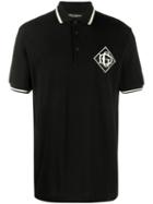 Dolce & Gabbana Embroidered Logo Polo Shirt - Black
