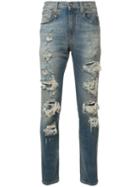R13 Ripped Skinny Jeans, Size: 30, Blue, Cotton/spandex/elastane