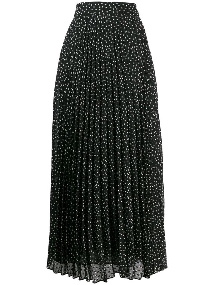 Emporio Armani Polka-dot Fil Coupé Skirt - Black