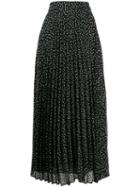 Emporio Armani Polka-dot Fil Coupé Skirt - Black