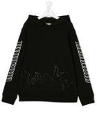 Stella Mccartney Kids Teen Fire Print Hoodie - Black