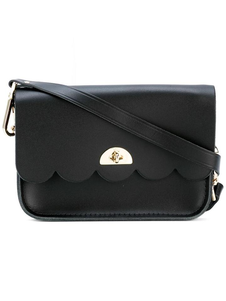 The Cambridge Satchel Company Small Cloud Crossbody Bag, Women's, Black, Calf Leather