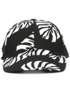 Dolce & Gabbana Tropical Leaf Baseball Cap, Men's, Size: 57, Black, Cotton/silk/polyester