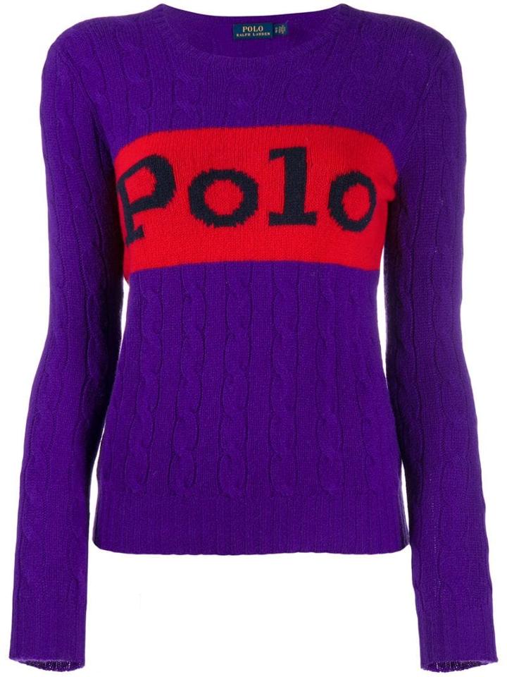 Polo Ralph Lauren Polo Cable Knit Jumper - Purple