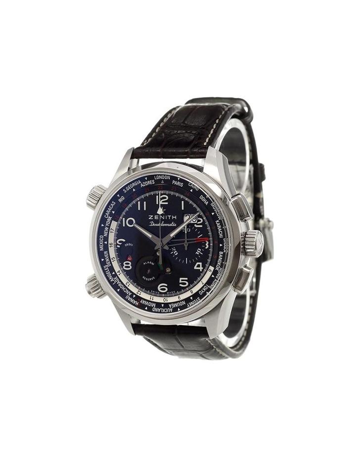 Zenith 'pilot Doublematic' Analog Watch, Men's, Stainless Steel