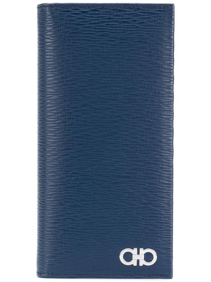Salvatore Ferragamo Long Double Gancio Wallet - Blue