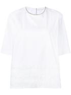 Fabiana Filippi Fringe Trimmed T-shirt - White