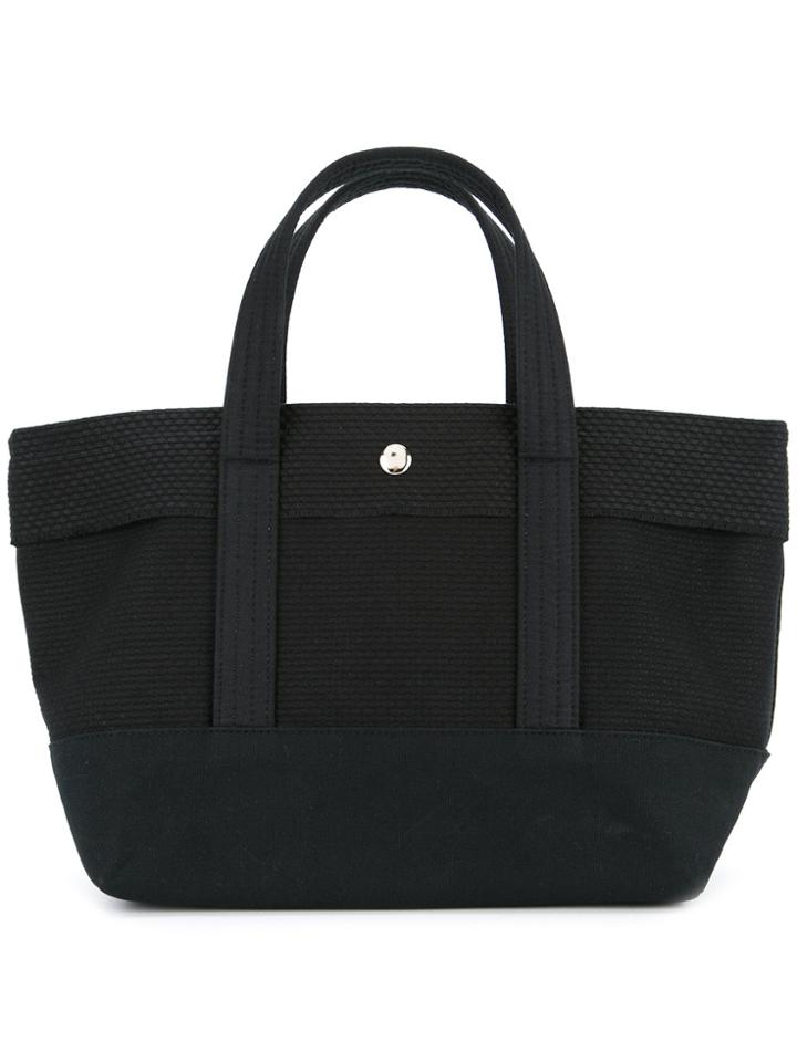 Cabas Small Knitted Style Tote Bag - Black
