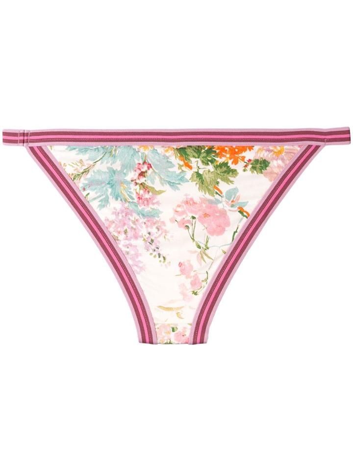 Zimmermann Floral Print Bikini Bottoms - Neutrals