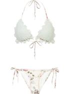 Zimmermann Mismatched Bikini, Women's, Size: 1, Green, Cotton/polyamide/spandex/elastane
