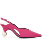 Yuul Yie Embellished Heel Slingback Pumps - Pink