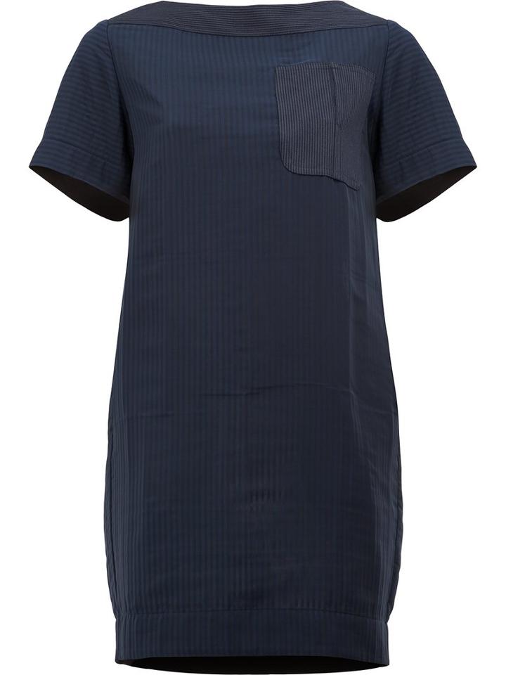 Sacai Pinstriped Patch Pocket Dress, Women's, Size: 1, Blue, Cotton/polyester/cupro