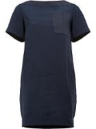 Sacai Pinstriped Patch Pocket Dress, Women's, Size: 1, Blue, Cotton/polyester/cupro