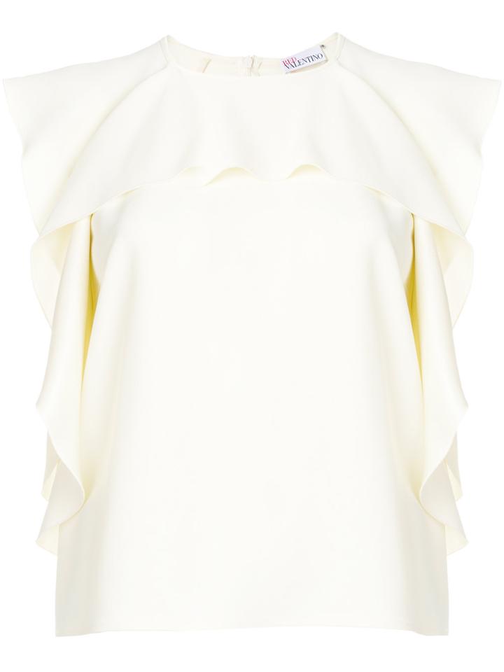Red Valentino Ruffle Embellished Top - Nude & Neutrals