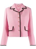 Miu Miu Contrast Piping Jacket - Pink