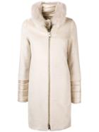 Herno Cashmere Single Breasted Coat - Nude & Neutrals