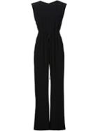 Maiyet Drawstring Waist Jumpsuit, Women's, Size: 42, Black, Spandex/elastane/acetate/viscose