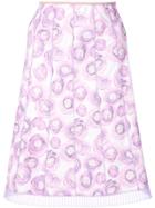 Marc Jacobs Floral Print Pleated Skirt - Pink & Purple
