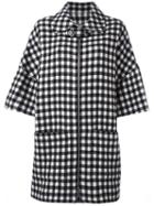 A.p.c. Checked Zipped Coat, Women's, Size: 38, Black, Polyamide/viscose/wool