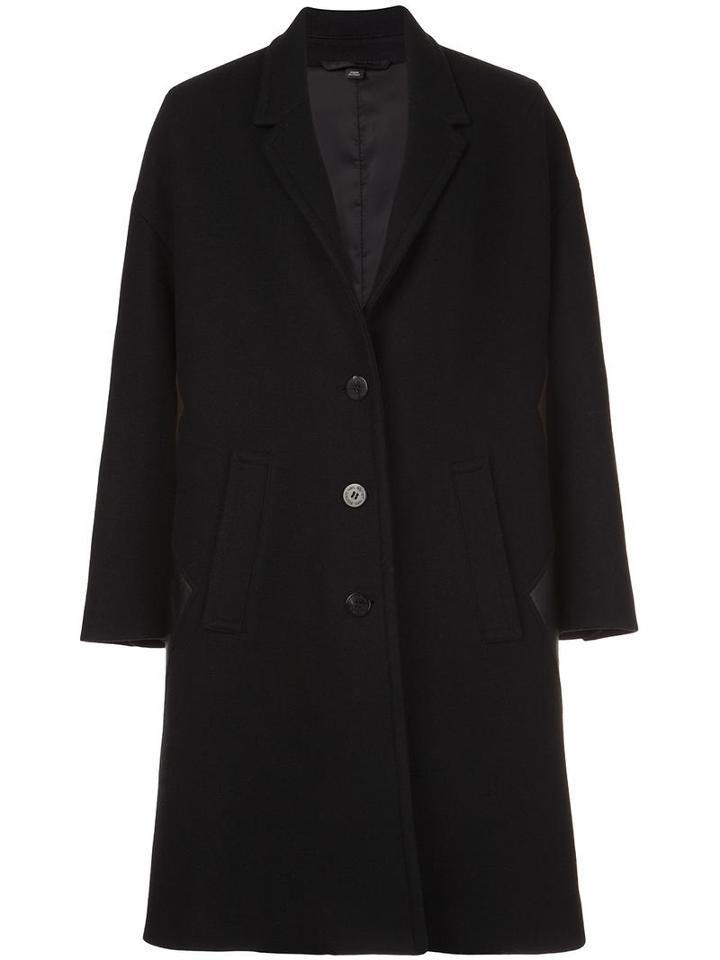 Neil Barrett Oversized Single Breasted Coat, Women's, Size: 42, Black, Polyamide/polyester/viscose/wool